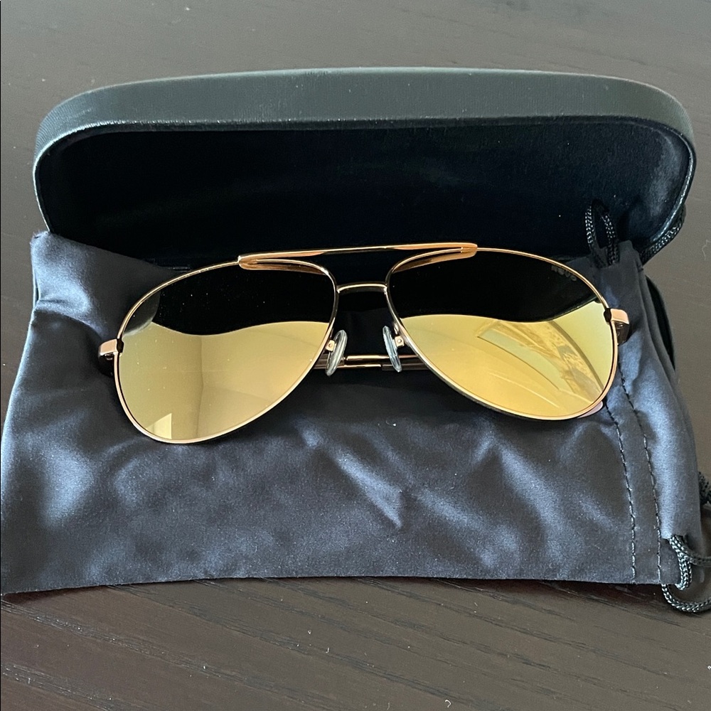 NWOT REVO Bronze Aviator Sunglasses
